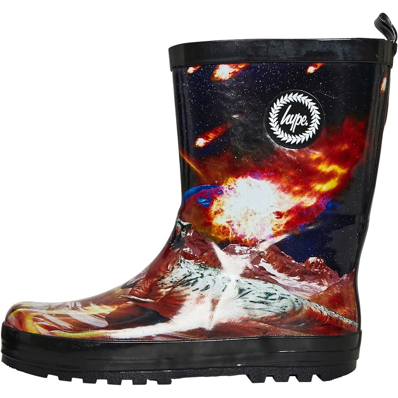 Hype Boys Dino Meteor Wellies Black