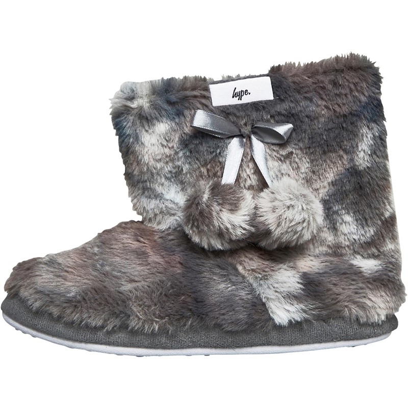 Hype Girls Slipper Boots Black