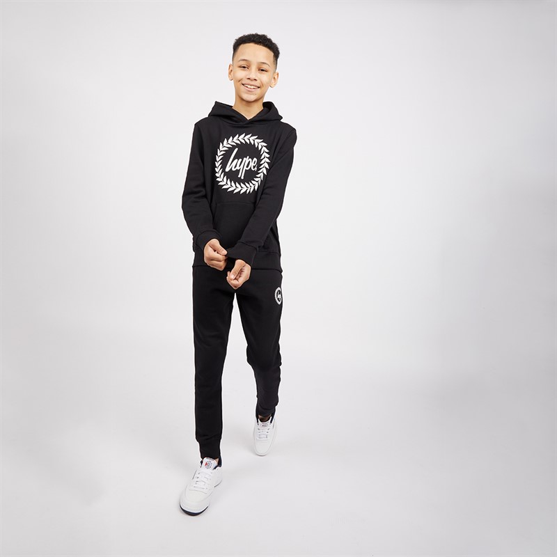 Hype Jongens Hoodie en Joggingbroek Trainingspak Zwart/Zwart