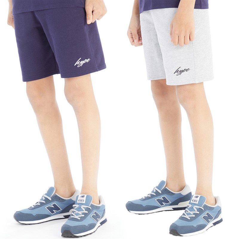 Hype Boys Two Pack Shorts Grey/Navy