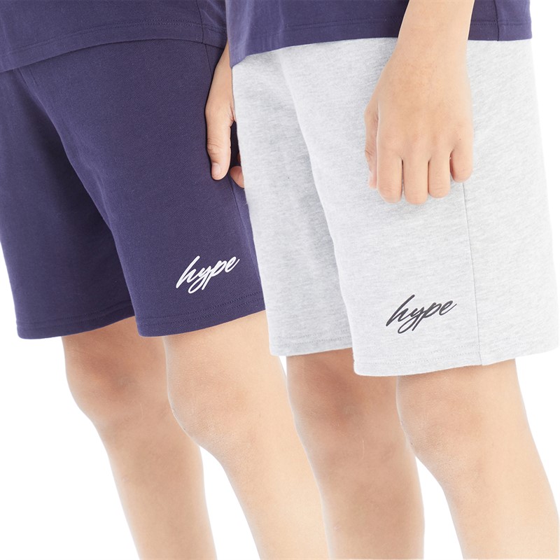 Hype Boys Two Pack Shorts Grey/Navy