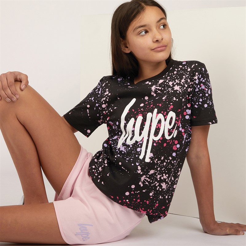 Hype Girls T-shirts And Shorts Set Multi/Pink