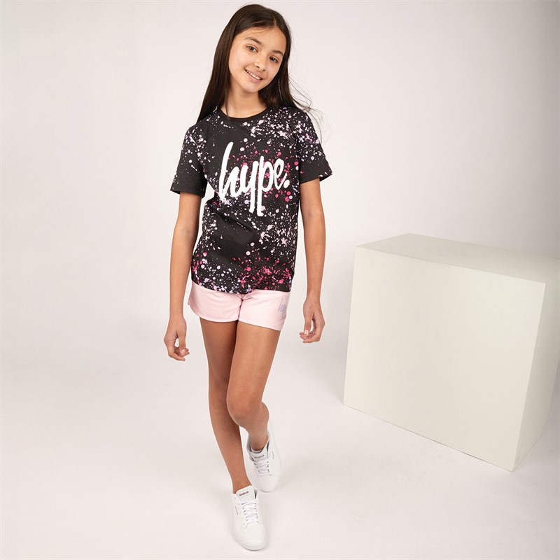 Hype Girls T-shirts And Shorts Set Multi/Pink