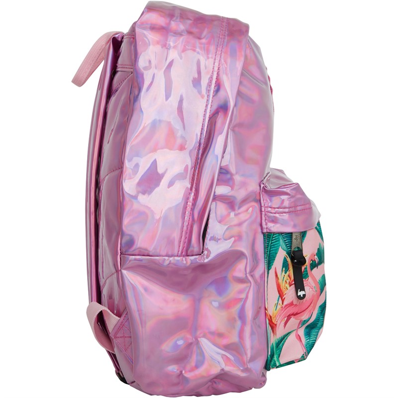 Buy Hype Girls Flamingo Palm Pocket Crest Backpack Pink