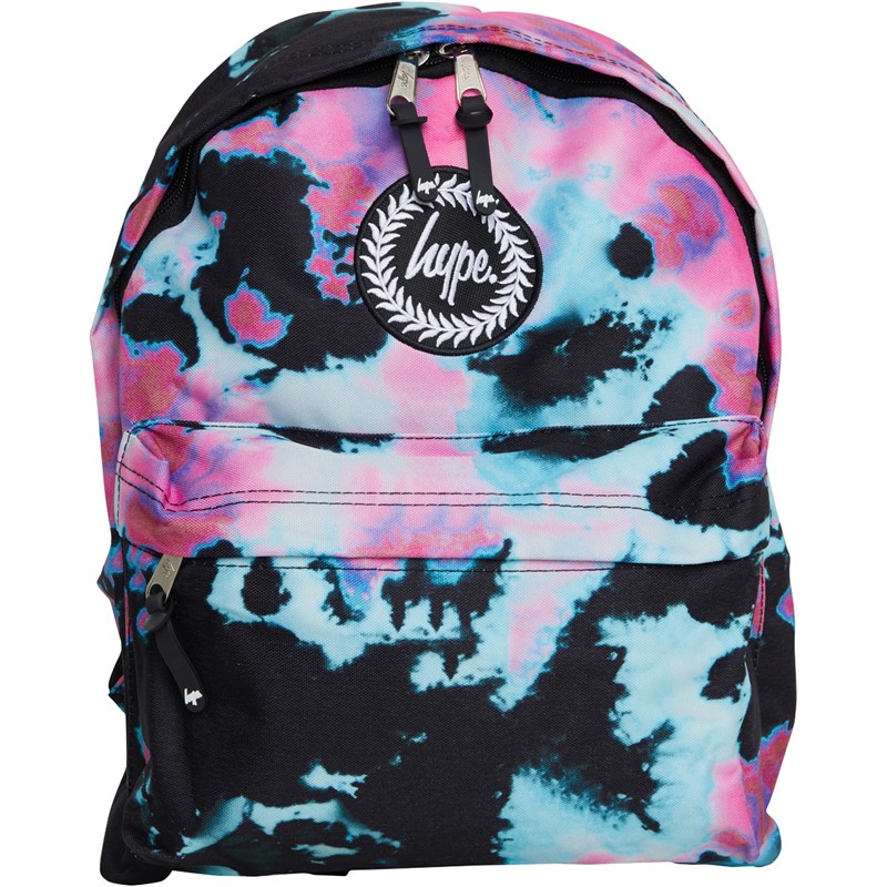 Hype Kids Tie Dye Crest Backpack Black