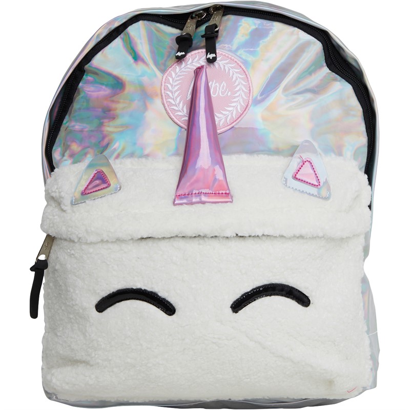 Buy Hype Girls Holographic Unicorn Crest Backpack Pink