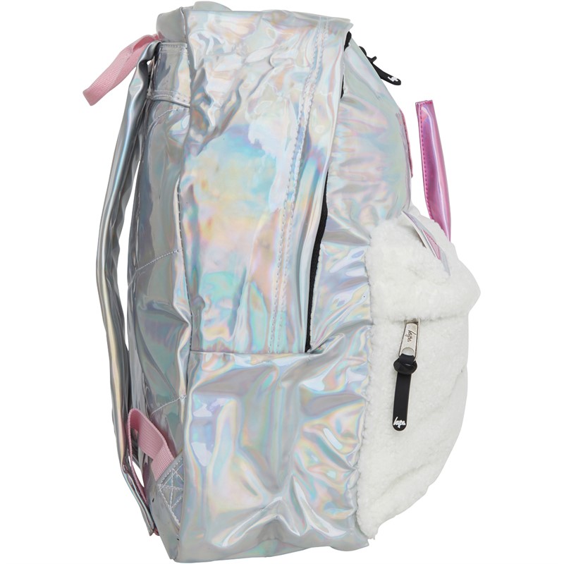 Buy Hype Girls Holographic Unicorn Crest Backpack Pink