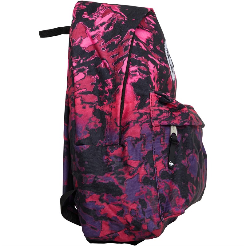 Hype Girls Fade Tie Dye Crest Backpack Black/Pink