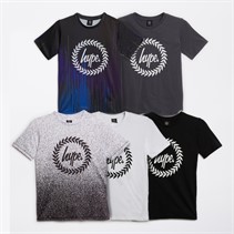 Hype Boys Five Pack T-Shirts Black/Charcoal/White