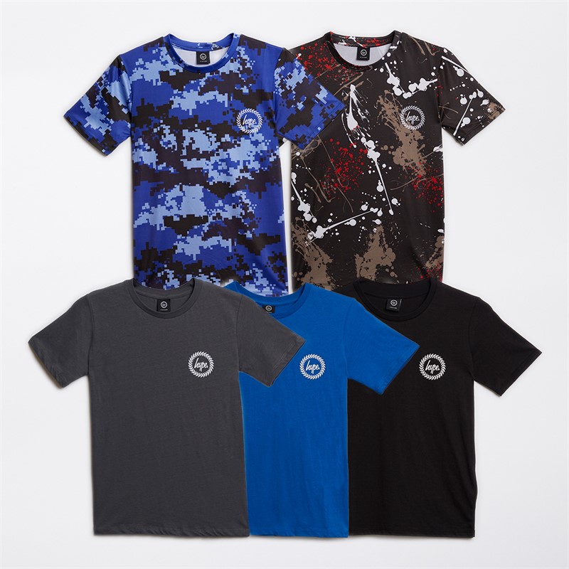 Hype Boys Five Pack T-Shirts Multi