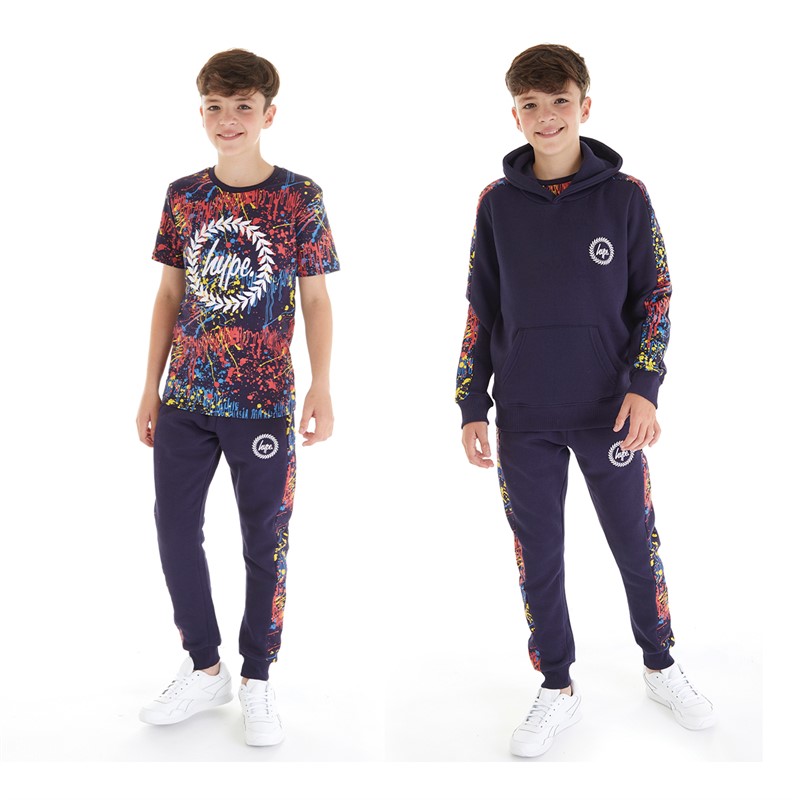 Hype Boys Tracksuit And T-Shirt Three Pack Set Multi/Navy