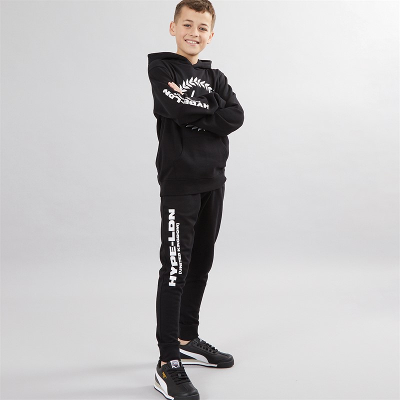 Hype Boys Tracksuit Black - Size 11/12Y