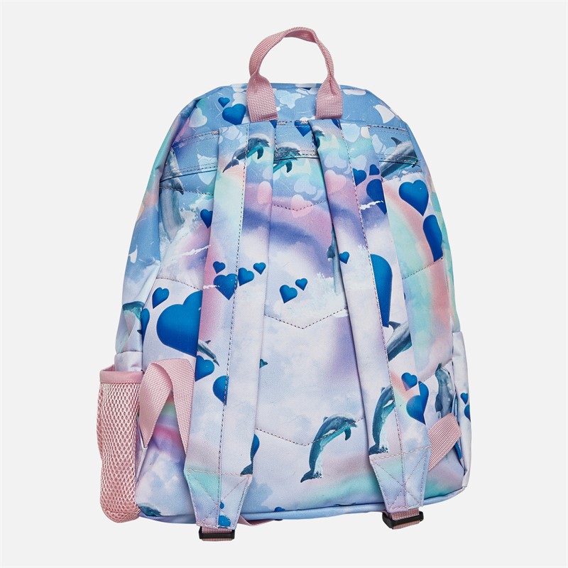 Hype Girls Holo Rainbow Dolphins Iconic Colour Backpack Multi