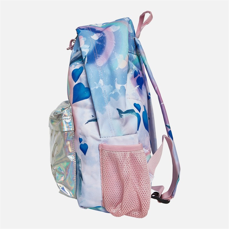 Hype Girls Holo Rainbow Dolphins Iconic Colour Backpack Multi