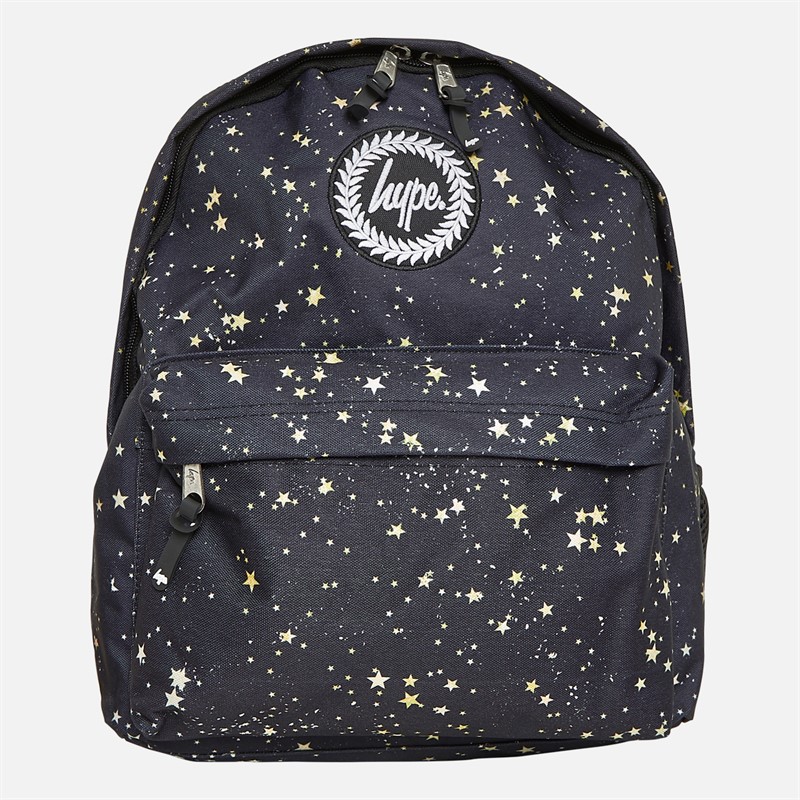 Hype Boys Gold Stars Backpack Black - Size OS