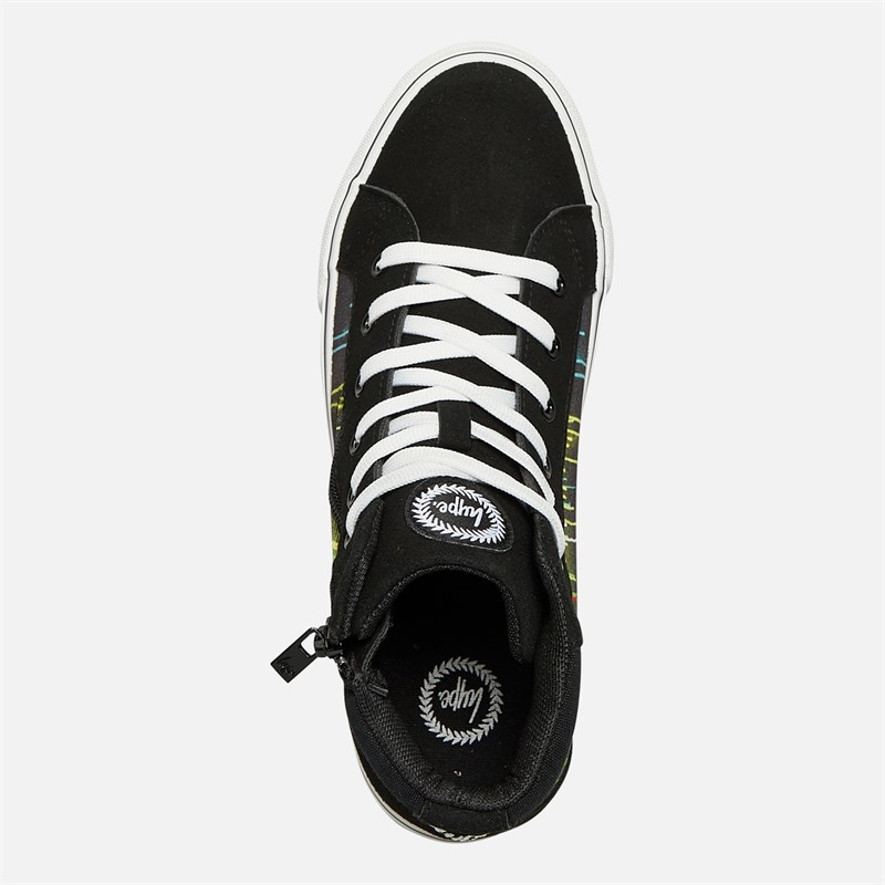 Hype Kids Telza Hi Top Trainers Black/Multi
