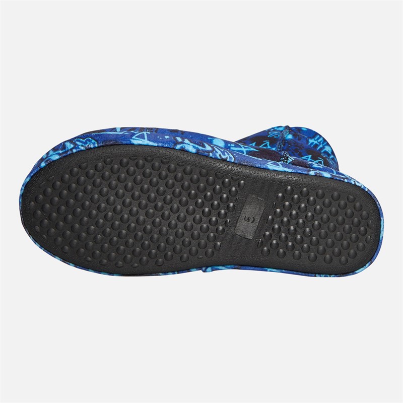 Hype Junior Boys Arcenza Bootee Slippers Blue