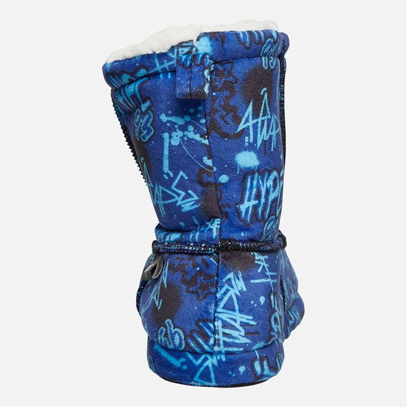 Hype Junior Boys Arcenza Bootee Slippers Blue