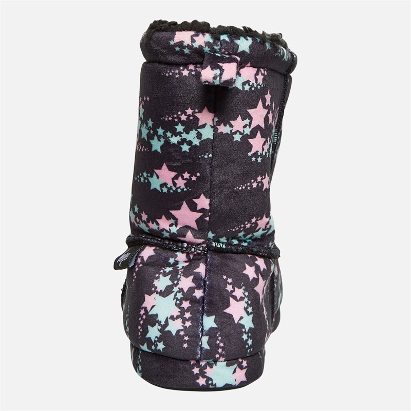 Hype Junior Girls Ristio Bootee Slippers Black