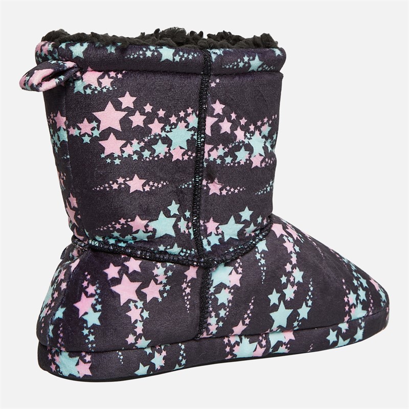 Hype Junior Girls Ristio Bootee Slippers Black