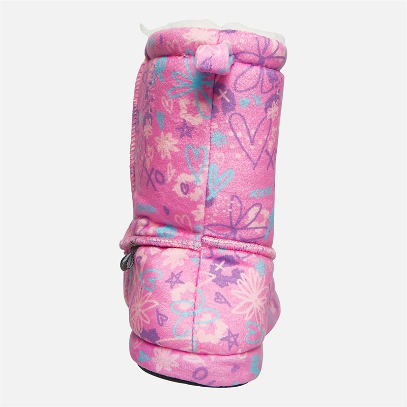 Hype Junior Girls Espara Bootee Slippers Pink