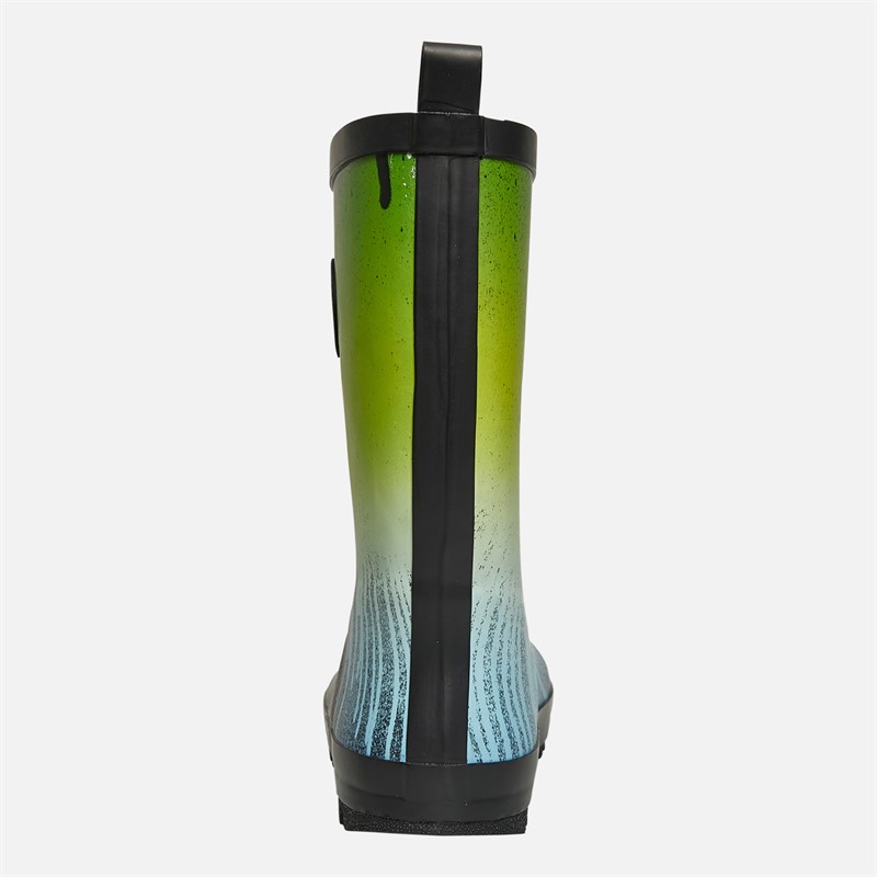 Hype Junior Olvine Drips Wellies Black/Green