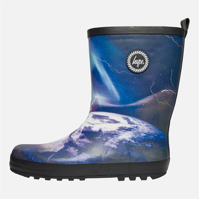 Hype Junior Dunite Wellies Black/Blue