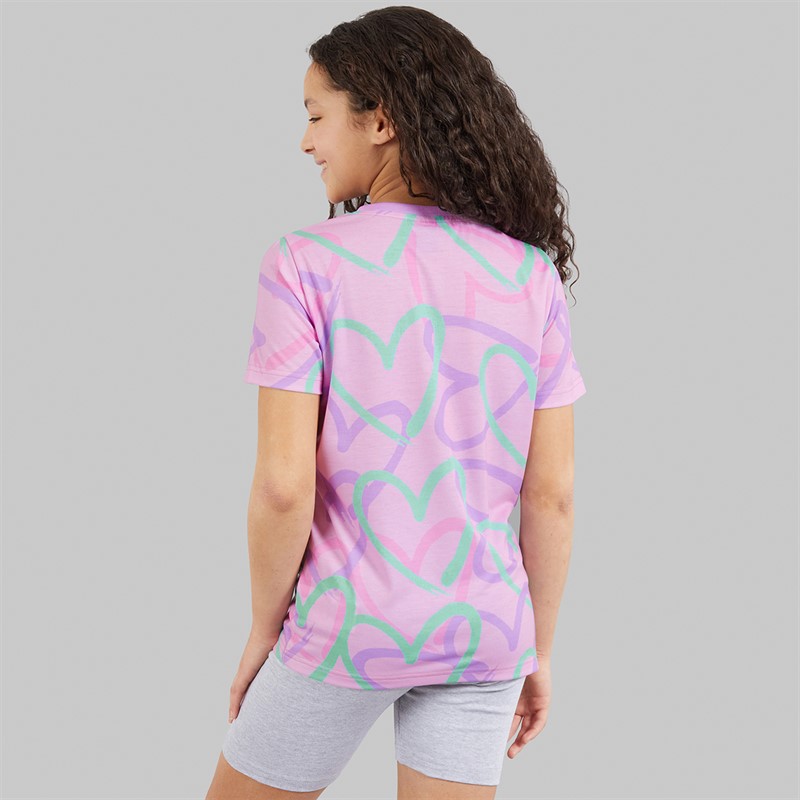 Hype Girls Angharad T-Shirt And Cycling Shorts Set Multi Tbc