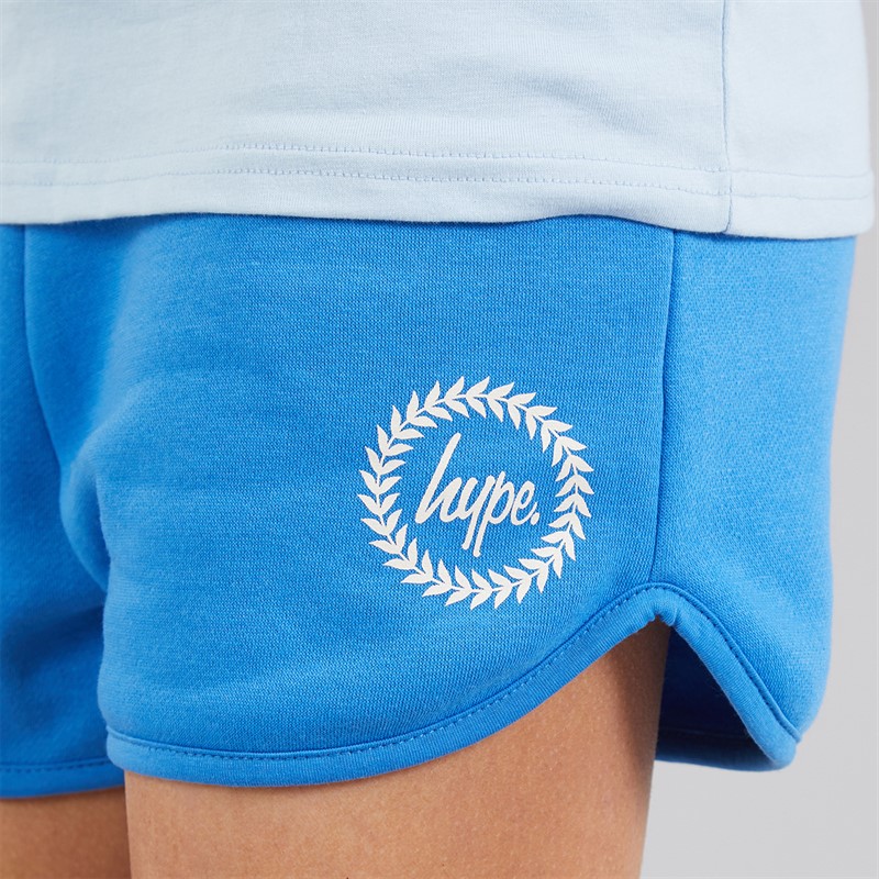 Hype Girls Sendra T-Shirt And Shorts Set Ice Blue/Cornflower Blue