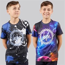 Hype Boys Gethin Two Pack T-Shirts AOP Sub Print
