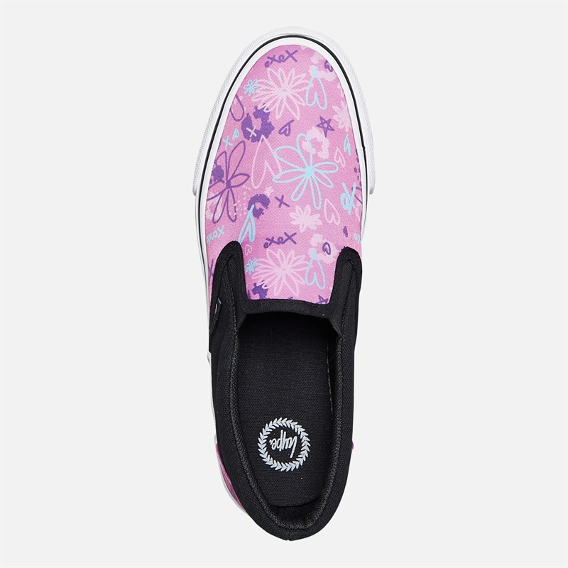 Hype Girls Nestra Slip-On Trainers Pink Multi