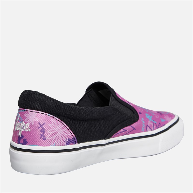 Hype Girls Nestra Slip-On Trainers Pink Multi
