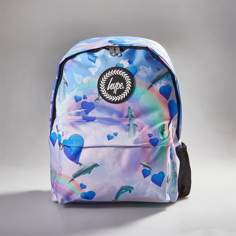 Hype Girls Holo Rainbow Dolphins Iconic Colour Backpack Multi