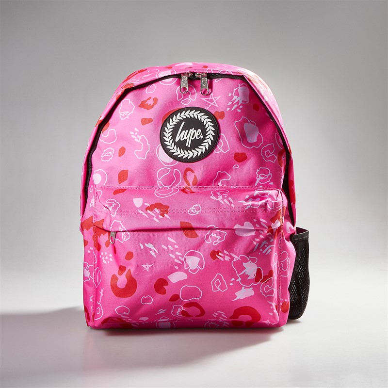 Hype Girls Leopard Backpack Pink