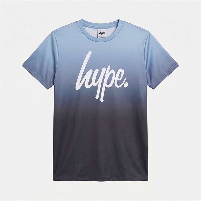 Hype Boys Conall Three Pack T-Shirts Ombre Blue/Sublimation Print/Charcoal