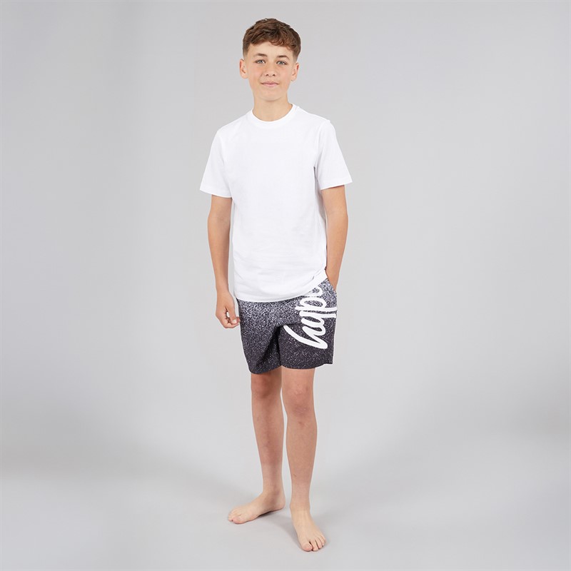 Hype Boys Speckle Swim Shorts White/Black