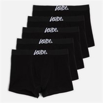 Hype Boys Scriptive Five Pack Boxers A Black