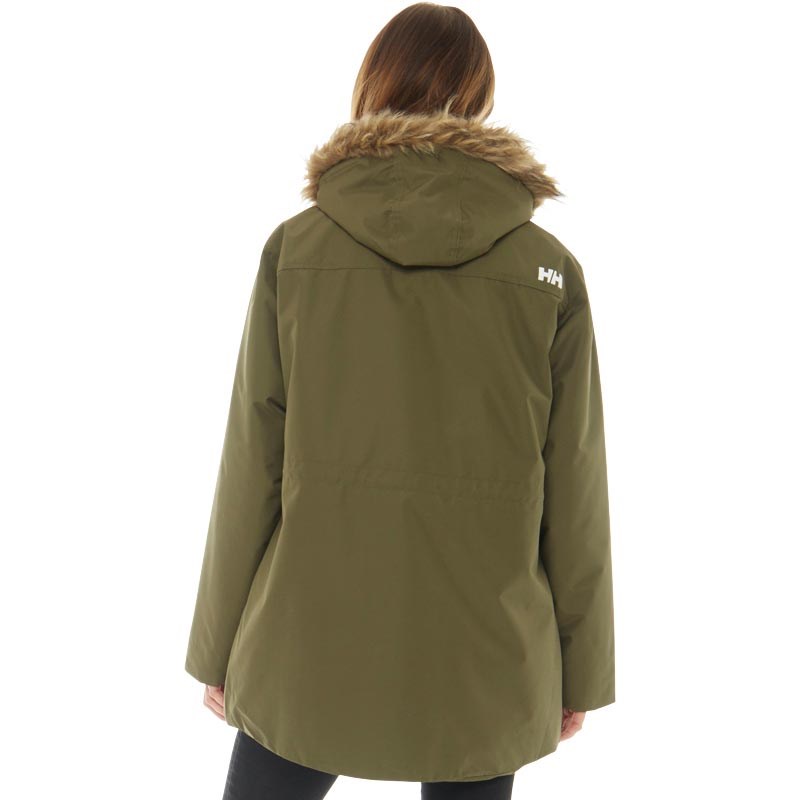 Buy Helly Hansen Womens Aiken Parka Ivy Green/White