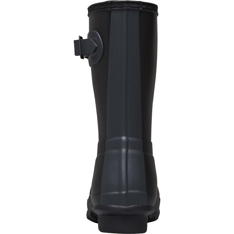Buy Hunter Original Womens Short Wellington Boots Black/Dark Slate