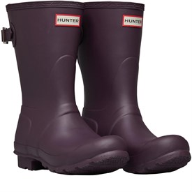 hunter wellies short black