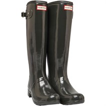 black gloss hunter wellies size 5