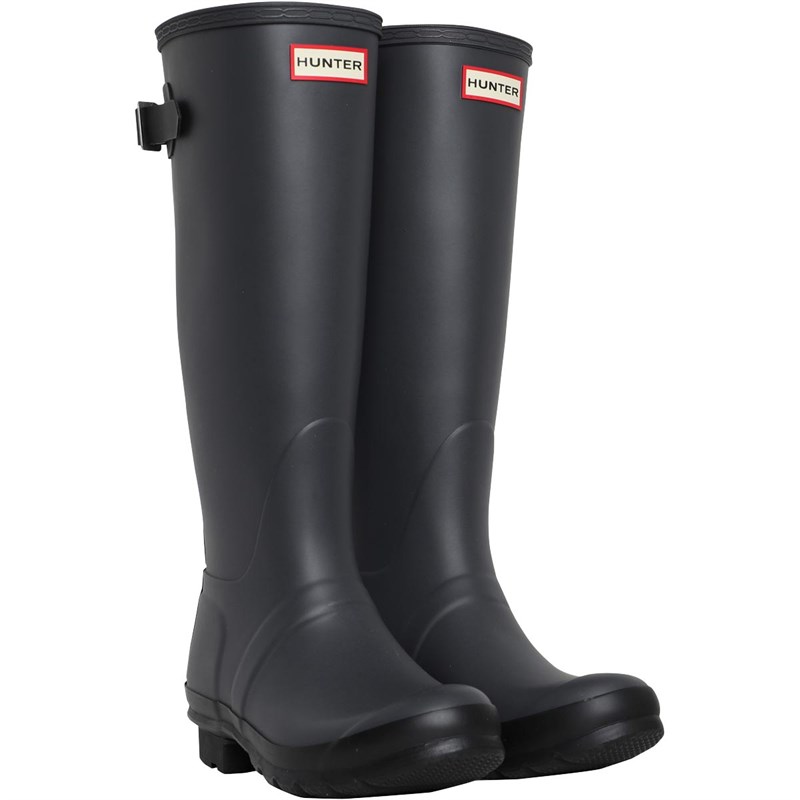 Black hunter wellies sale