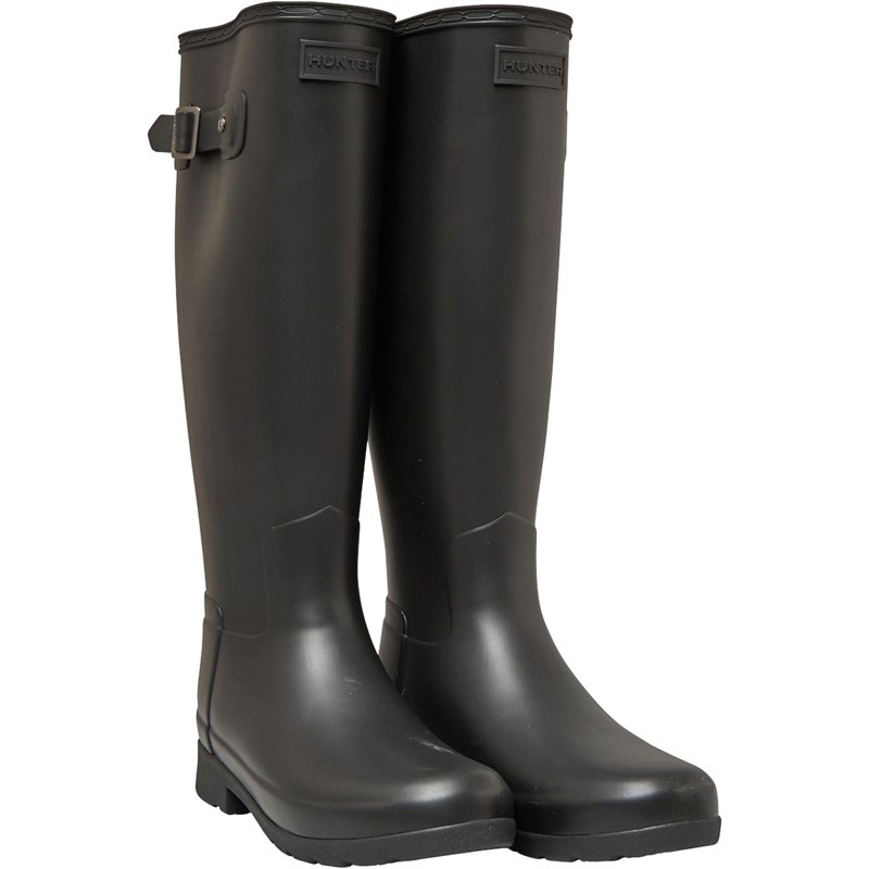 Buy Hunter Womens Original Refined Matte Tall Wellington Boots Black