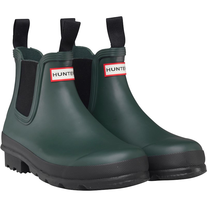 Buy Hunter Mens Original Two Tone Chelsea Boots Forest Green