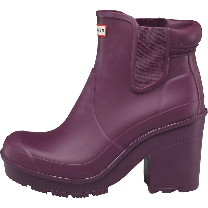 purple hunter chelsea boots