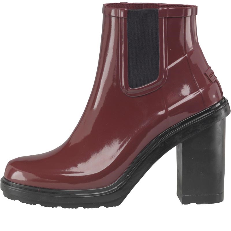 purple hunter chelsea boots