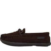 Hush Puppies Mens Ace Suede Slippers Chocolate