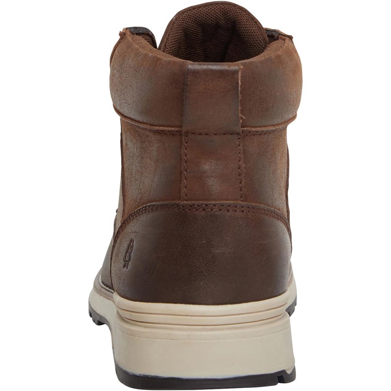 Hush Puppies Mens Denton Toe Cap Boots Brown