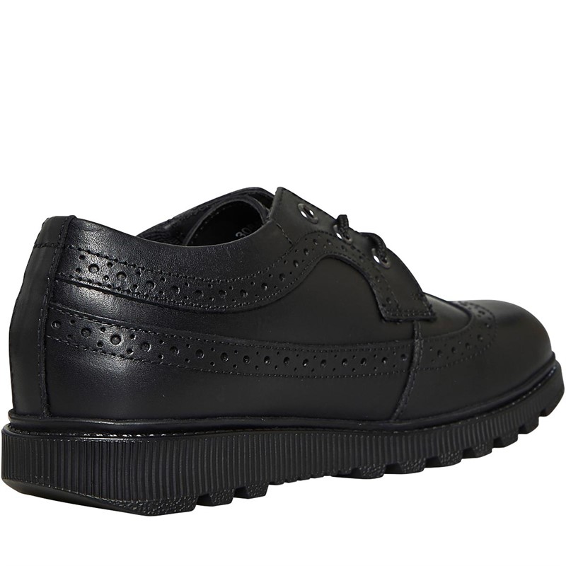 Hush Puppies Girls Felicity Brogue School Shoes Black