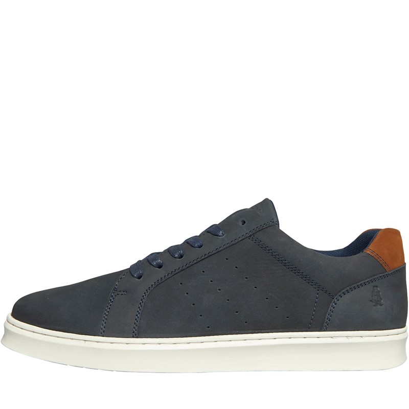 Buy Hush Puppies Mens Mason Cupsole Trainers Navy Tan Nubuck